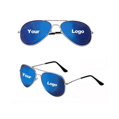 Decal Metal Frame Aviator Style Sunglasses