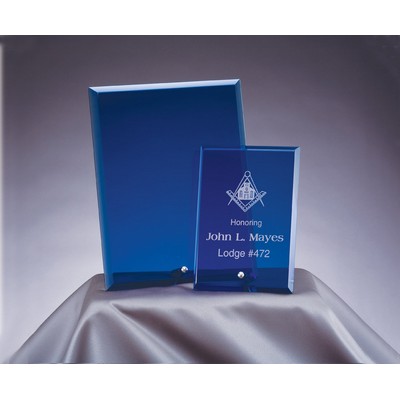 Blue Standing Glass Plaque