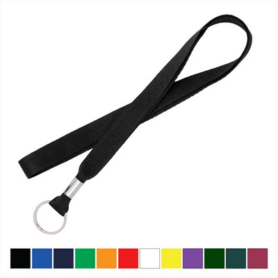 5/8" Flat Blank Lanyard (Split Ring)