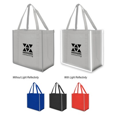 Reflective Large Grocery Tote Bag