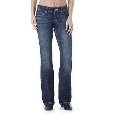 Wrangler® Women's Dark Blue Plus Size Mid-Rise Bootcut Jeans