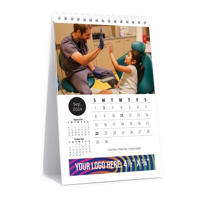 Mid Size 12 Photo Custom Desk Calendar (5 1/4"x8")