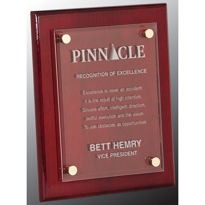 Rosewood Piano Finish Floating Acrylic Plaque