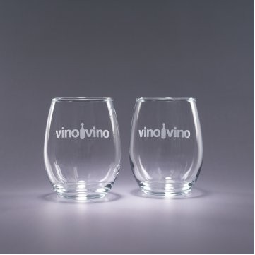 17 Oz. Trendsetter Stemless White Wine Glasses (Set of 2)