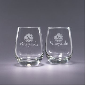 15.5 Tangent Stemless Wine Glasses (Set of 2)