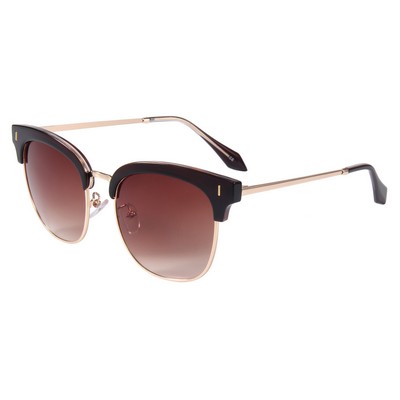 Sunglasses - Brown Gradient Lenses - Brown Frames - Gold Temples