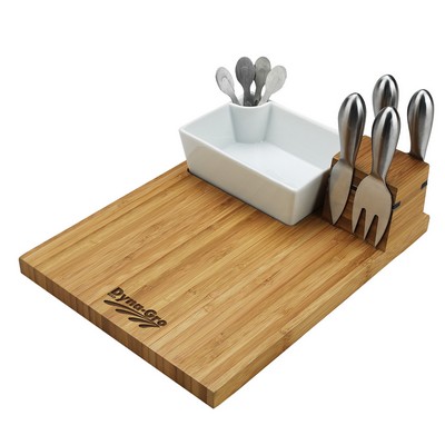 Buxton Bamboo Cheese Board Set with Accessories