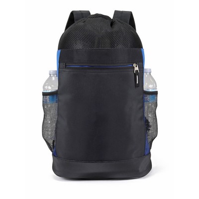 Tri-Mesh Microfiber Drawstring Backpack