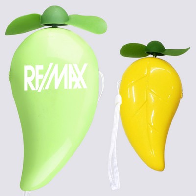 Leaf Shaped Fan w/Lanyard