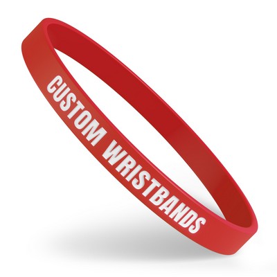 Ultra Thin Silicone Wristband (1/4" Wide)