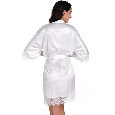 Women V Neck 3/4 Sleeve Nightgown