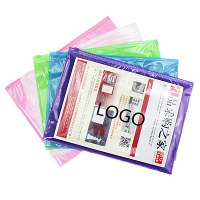 Zippered Transparent Non-woven Document Pocket