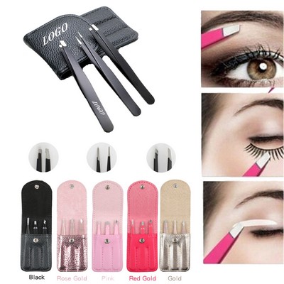 3 in1 Eyebrows Tweezers Set