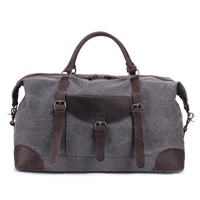 Duffel Bag Waterproof Canvas Leather Bag