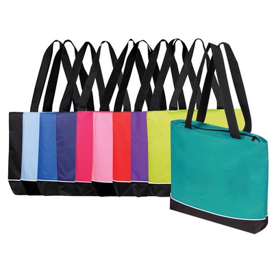 Zippered Shoulder Tote Bag