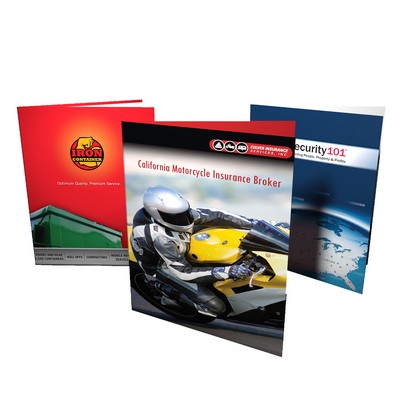 6" x 9" - Silk Laminated Presentation Folders -Full Color 1 Side