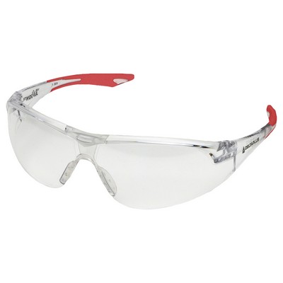 Avion Safety Glasses, Red Temples with Clear Lens