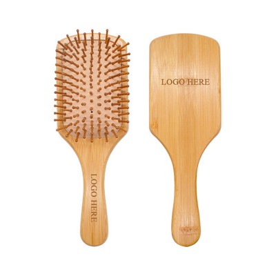 Hair Brush Comb w/ Bamboo Paddle