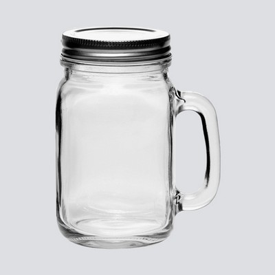 16 oz. Handle Mason Jars with Lids