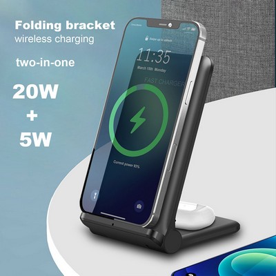 2-1 Foldable Wireless Charger *Fast Charge 20W*