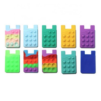 Push Pop Bubble Phone Pocket Card Holder