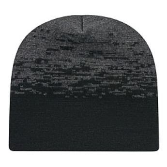 9" Cap America® USA Made Beanie w/Static Pattern