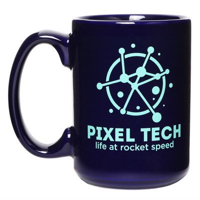 15oz Ceramic Mug: Cobalt