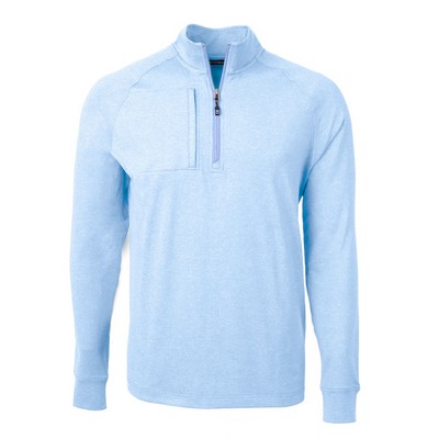 Cutter & Buck Adapt Eco Knit Heather Mens Quarter Zip Pullover