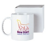 11 Oz. White Ceramic Mug w/White Box