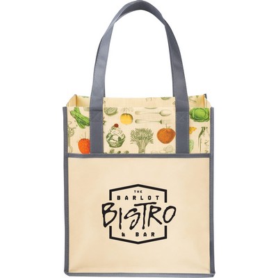 Big Grocery Vintage Laminated Non-Woven Tote