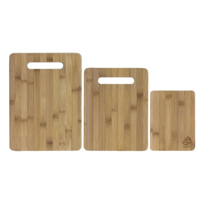 3-Piece Bamboo Cutting Board Set (13" x 9½", 11" x 8½" & 8" x 6")