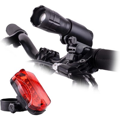 LED Bike Lights Easy to Mount Headlight and Taillight