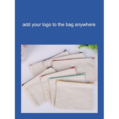 Customized Canvas Pencil Bag (7.87"W x 4.33"H)