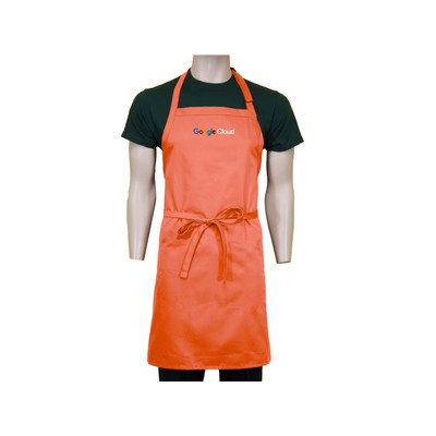 Spun-Polyester Adjustable Bib Apron w/Embroidery Logo or Text (24"x33")