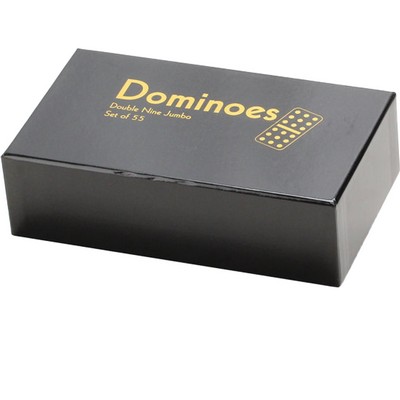 Double 9 Jumbo Dominoes 2 PC Set W/ Spinner.