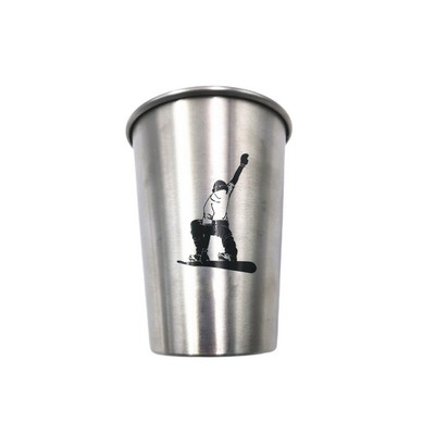 8 Oz. Single Wall Stainless Steel Pint Tumbler