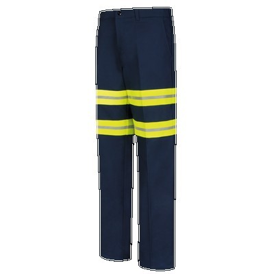 Enhanced Visibility Dura-Kap® Industrial Pant - Navy Blue/Yellow/Silver