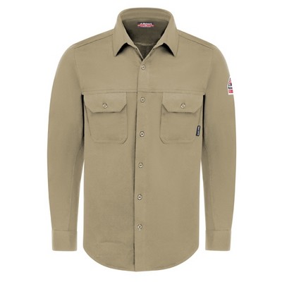 Bulwark™ Men's Flex Knit Button Down Work Shirt - Khaki Tan