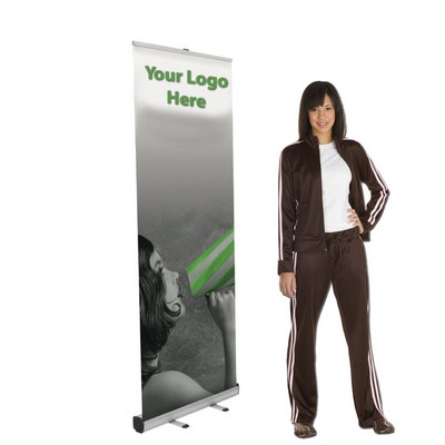 Custom Retractable Banner Display w/Aluminum Stand