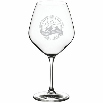 Deep Etched or Laser Engraved Acopa Radiance 20 oz. Burgundy Wine Glass