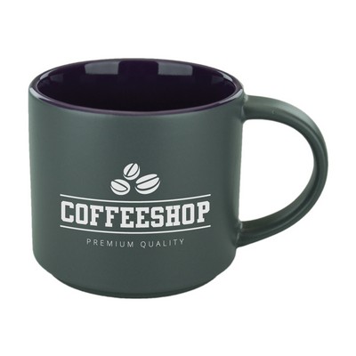 16 oz. Purple In Satin Gray Out Norwich Mug