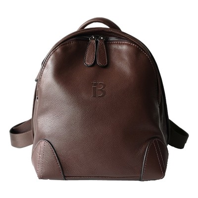 Genuine leather vintage small backpack