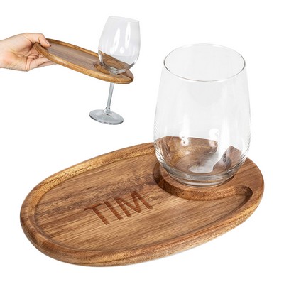 Cocktail Plate with Glass Holder