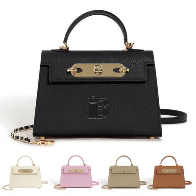 Dermis Small Square Crossbody Chain Bag