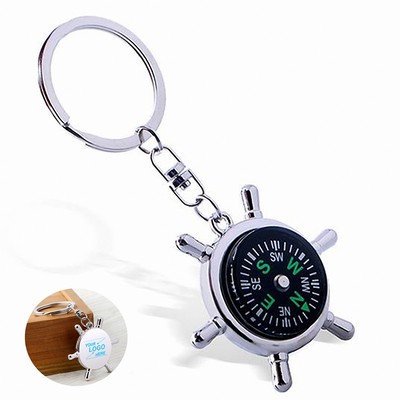 Helmsman Keychain with Compass