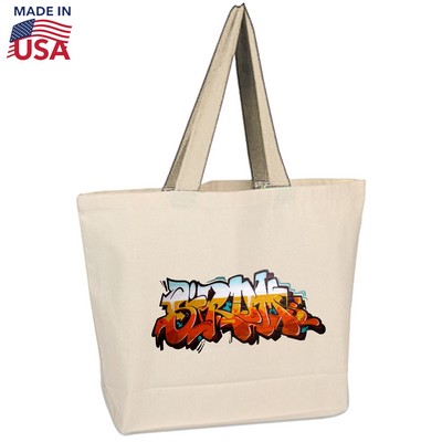 100% Extra Large 12 oz. Cotton Canvas Tote Bags (19" x 14" x4")