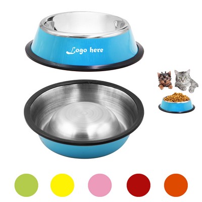 Colorful Steel Pet Treat Bowl Food Tray MOQ 10pcs