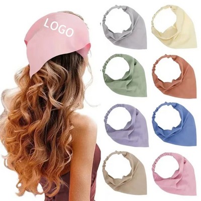 Elastic Hair Scarf Headbands Chiffon Kerchief Turban