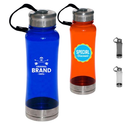 23 oz. Translucent Curved Sports Bottles with Twist Lid