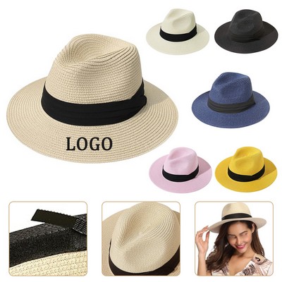 Wide Brim Straw Panama Sun Hat